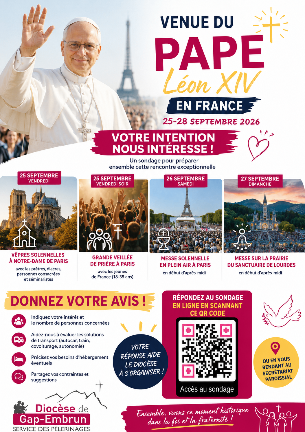 Venue du pape Léon XIV en France 